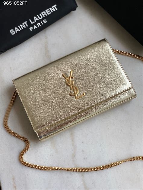 ysl black clutch with gold chain|saint laurent evening clutch.